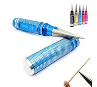 Exteriorm Multipurpose Manual Hole Punch, DIY Punchs Polishing Grinder Tool, Steel Metal Universal 0-14mm Hole Puncher Reamer, for Leather, Crafts, Metal, Plastic (Blue)