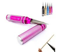 Exteriorm Multipurpose Manual Hole Punch, DIY Punchs Polishing Grinder Tool, Steel Metal Universal 0-14mm Hole Puncher Reamer, for Leather, Crafts, Metal, Plastic (Pink)