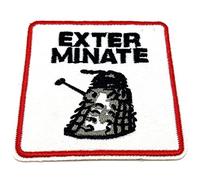 Exterminate Dalek Dr WHO Iron On Sew On Embroidered Kids Fancy Dress Cosplay Patch