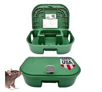 Exterminators Choice - Large Rat Bait Station Boxes with 1 Key - Heavy Duty Mouse Trap Poison Holder - Great for Catching Rats and Mice - Pest Control - Durable and Discreet