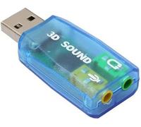 External 5.1 USB Stereo Sound Card USB 2.0 to 3D Audio Sound Card Adapter Virtual 5.1 Channel for Windows and Mac, PC, Notebook with 3.5mm Headphone and Microphone