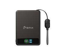 BMX MagSafe External Battery SolidSafe 5000mAh Qi2 15W with LCD Screen and USB-C Cable Black