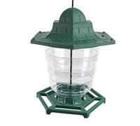 External Bird Feeder Unit - Adjustable Seed Holder with Train Design, Rainproof Structure, Attracts Picturesque Observation Decoration | Rural Habitat Supply for Yard, Patio,