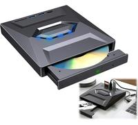 External Blu-ray Drive, 7-in-1 USB 3.0 & Type-C, Portable Blu-ray Player & Writer for Laptop PC. BD/DVD/CD Burner + SD/TF Card Reader + USB Hub. Plug & Play for Windows, Linux, Mac OS. (With Blu-ray)