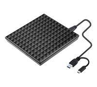 External Blu-ray Drive Blu-ray Burner 6X Compatible with BD DVD CD Drive Portable Bluray Drive 100GB Slimline External Blu ray Drive usb 3.0 and Type-