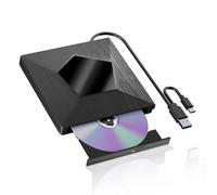 External Blu Ray Drive, External Bluray Burner with USB 3.0 & Type-C, External Blue Ray CD DVD Player, Bluray External Drive for PC, External Blu Ray Drives for Windows XP/7/8/10/11 MacOS