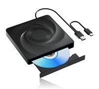 External Blu-ray Drive, USB 3.0 Type-C Slim Optical External Bluray/DVD Burner with USB 3.0 and Type-C CD/DVD Burner, 3D Blu-ray Drive, Compatible with Windows XP/7/8/10 MacBook Laptop and Desktop