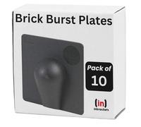 External Brick Burst Buster Plate - Cable Wall Entry Tidy Cover Satellite Coaxial aerial (10, Black)