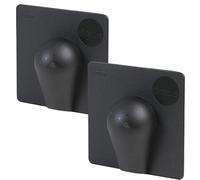 External Brick Burst Buster Plate - Cable Wall Entry Tidy Cover Satellite Coaxial Aerial (2, Black)