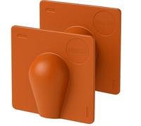 External Brick Burst Buster Plate - Cable Wall Entry Tidy Cover Satellite Coaxial Aerial (2, Brown)