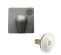 External Brick Buster Cable Entry Cover Plate and Cable Wall Entry Cover, 8mm Hole, Black, Wall Mounted, Weatherproof, Outdoor Wall Entry Tidy 1 of Each