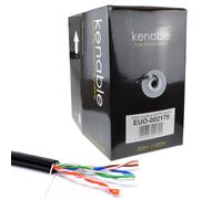 kenable External CAT5e Outdoor Use COPPER Ethernet Network Cable Reel UTP 305m Black