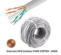 External Cat6 Outdoor Pure Copper Cat 6 Lan Network Ethernet Cable - 100M