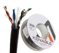 External CAT6 Outdoor Use COPPER Ethernet Network Cable Reel UTP 100m Black