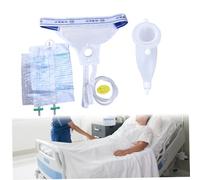 External Catheter for Men, Breathable Silicone Male Urine Collector with 2PCS 1000/2000ml Bag, Reusable Portable Urine Bags for Men ;1