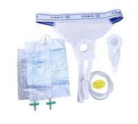 External Catheter for Men, Breathable Silicone Male Urine Collector with 2Pcs 1000Ml and 2000Ml Bag, Reusable Portable Urine Bags