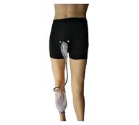 External Catheter for Men, Leg Bag Pants, Urinal Bag Incontinence Pants Men, Reusable Portable Collection Bags, Leak Proof Pee Elder(L)