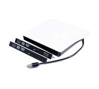 External CD DVD Blu-ray Player/Burner USB 3.0 Housing Case Enclosure Kit, for HP Dell Lenovo Acer Asus Laptop Notebook PC Internal 12.7mm SATA Tray Optical Drive Portable ODD Caddy White