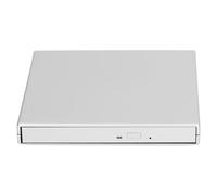 External CD DVD Burner Ultra Thin Portable Multifunction Driver Free Universal External DVD Optical Disc Driver USB 2.0 for Laptop (Silver)