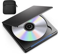External cd/dvd drive for laptop,CD Burner Clamshell Portable Reader Writer Optical disk Drive,Dvd player for Laptop +/-RW usb 3.0 with Carrying Case,External dvd drive for PC Windows Linux Mac