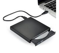 External Cd Dvd Drive, Usb 2.0 Slim Protable External Cd-rw Drive Dvd-rw Burner Writer Player For Laptop Notebook Pc Desktop Computer, Black