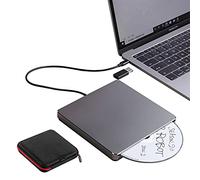 External CD DVD Drive USB 3.0 Type-C Portable CD/DVD +/-RW ROM Drive Burner Writer Reader, Slim Optical DVD Player for Laptop PC Mac Macbook Air Pro Windows 11/10/8/7 XP Linux OS Apple iMac