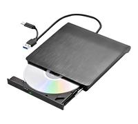 External CD DVD Drive, USB 3.0 Type-C Portable DVD/CD RW Writer Burner Drive High Speed Player Optical DVD Drive External Disk Drive for Laptop Desktop,PC, Mac, IOS, Windows 11/10/8/7 / XP/Vista/Linux