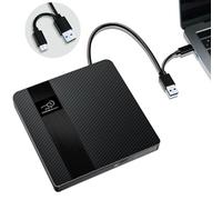 External CD/DVD Drive USB 3.0 & Type-C, Slim and Portable DVD +/-RW Burner Writer Reader CD ROM, Compatible with Laptop Desktop PC Mac MacBook Pro/Air, Windows 11/10/8/7/XP, Linux（2 in 1）