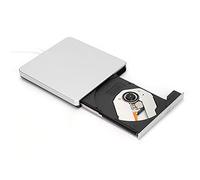 External CD DVD Drive, USB2.0 Portable Optical Drive Rewriter Reader Writer Burner, Support CD-ROM/CD-R/CD-RW/DVD-ROM SL/DVD-R/DVD-RW/DVD+R/DVD+RW/DVD+R DL for Laptop Desktop Pc Plug and Play(Silver)