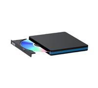 External CD/DVD Drive With Mute Design，USB 3.0/Type-C Portable CD DVD Burner Player Optical Drives Space Saving