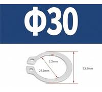 External Circlips,20pcs 304 Stainless Steel Retaining Rings 26-34mm for Axles, Shafts and Other Moving Parts(30mm)