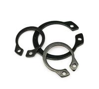 External Circlips Snap Retaining Rings, GB894 C Type External Circlip Black and Silver Pack of 630 Pieces M3 to M40(Black 65mn Steel,25pcs M18)