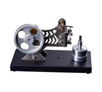 External Combustion Engine Model Kit 451g Aluminum | Flywheel inertia drive, piston action, no water needed, fuel, desk display piece