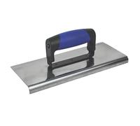 External Curved Edging Trowel 10" X 4", Cold-Forged Stainless Steel Blade, Stainless Steel Shank, Ergonomic Soft-Grip Handle, 1 in Pack