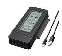 External Dock - Black Abs Adapter, Compact Reader | 2.75x1.27x0.51in USB-A Host Plug with 16tb Capacity Support, Stable High-Speed Transmission Solution for Efficient Home Hard Disk Connections