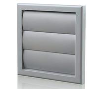 External Ducting Gravity Wall Shutter Grille Stop Back Draught Draft Ducting Air Vent with Round Spigot and Non-Return Shutter Heat Recovery System 100 mm