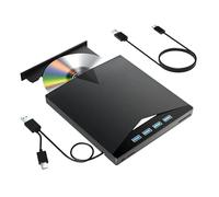 External DVD CD RW Optical Drive Portable Burner with USB3.0 SD TF Card Slots Player Writer for Laptop PC Windows