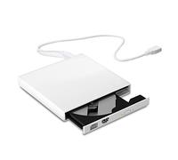 External DVD Drive Optical Drive USB 2.0 CD ROM Player CD-RW Burner Writer Reader Recorder Portatil For Laptop(Bianco)