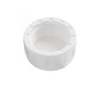 External end Cap PVC Female End Cap, 20mm-63mm Drain Grey/Blue/White, Screwed Pipe Connector for Garden Water Supply 1pc(White,40mm)