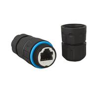 External Ethernet RJ45 Coupler CAT6 IP68 Protected Resistant Ethernet Connector for Cable Wiring in Tight Areas