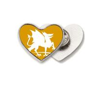 External Ferocious Ability Flame Gods Beasts Heart Metal Pin Brooch Clip Love