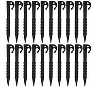 External Frame Hiking Backpack 20 Pcs Plastics Tent Stakes Heavy Duty Tent Pegss Pegss Spikes Hook Lightweight Tarp Camping Stake Nail Lengthen Spiral Bear Grill Gear (B, A)