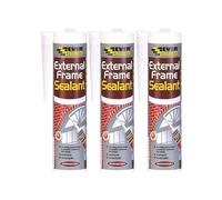 External Frame Sealant, White, Acrylic, Weatherproof, Overpaintable, 290ml Cartridge, Pack of 3