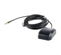 External GPS Active MCX Male Connector with Magnetic Mount and 10ft Cable, 28-52dB High-Gain Low-Noise, 1575.42MHz Waterproof ABS for