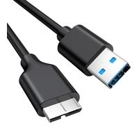 External Hard Drive Cable 1 FT, 5Gbps High Speed USB 3.0 Micro B Cord Black | USB A to Micro B 3.0 Replacement for Seagate WD My Passport Toshiba Canvio LaCie Elements SSD, Camera, Brother Mobile Scanner