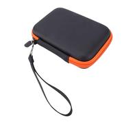 External Hard Drive Carrying Case, Shockproof Portable Storage Bag for LaCie Rugged Hard Drives Perfect for Photographers Professionals Travelers Black Orange