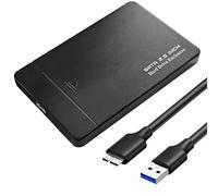 External Hard Drive Case for PS4 Xbox 2.5 Inch SATA HDD SSD Enclosure USB 3.0 Black Caddy Portable Game Storage Adapter Support 6TB