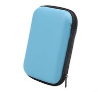 External Hard Drive Case Portable Hard Disk Protector Slim Carry Pouch for Data Cables - Red(Sky-Blue)