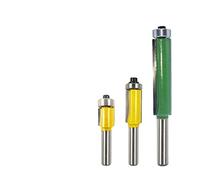 External Hex Head Screw, 3Pc 8mm Shank 2" Flush Trim Router Bit with Bearing for Wood Template Pattern Bit