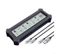 External M.2 NVMe SSD Enclosure with 10Gbps Speed and Real-Time Monitoring for Drive Status and Performance (Black)